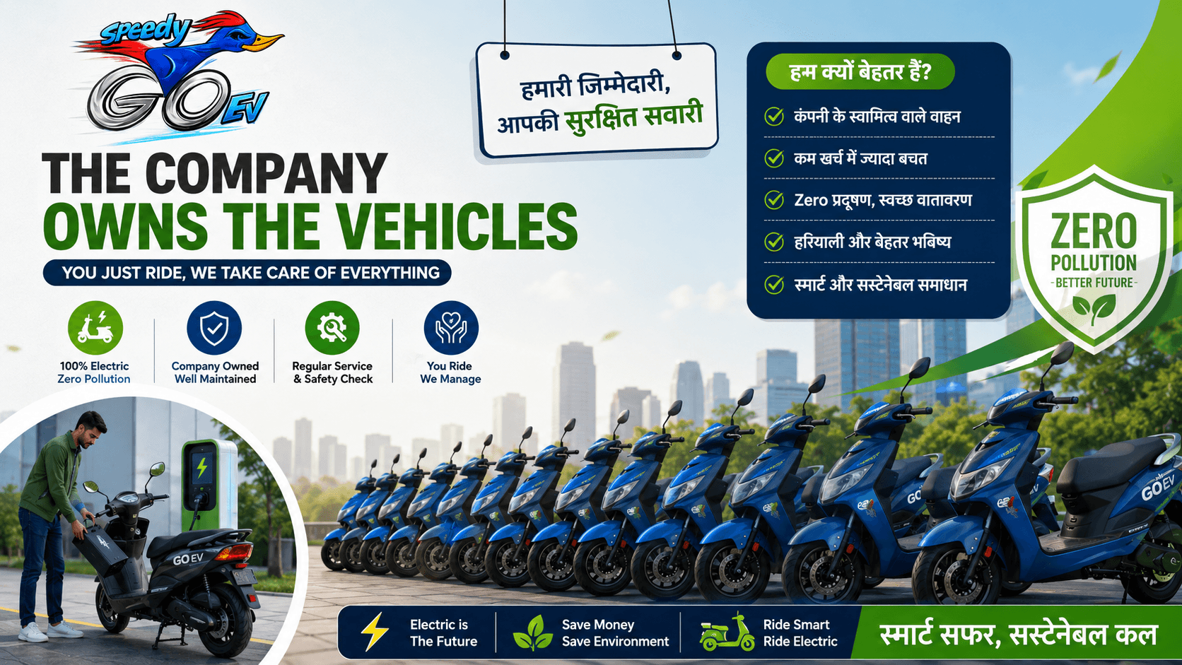 Every vehicle is company-owned and in daily commercial use. Not a pilot, not a pledge for a later year.