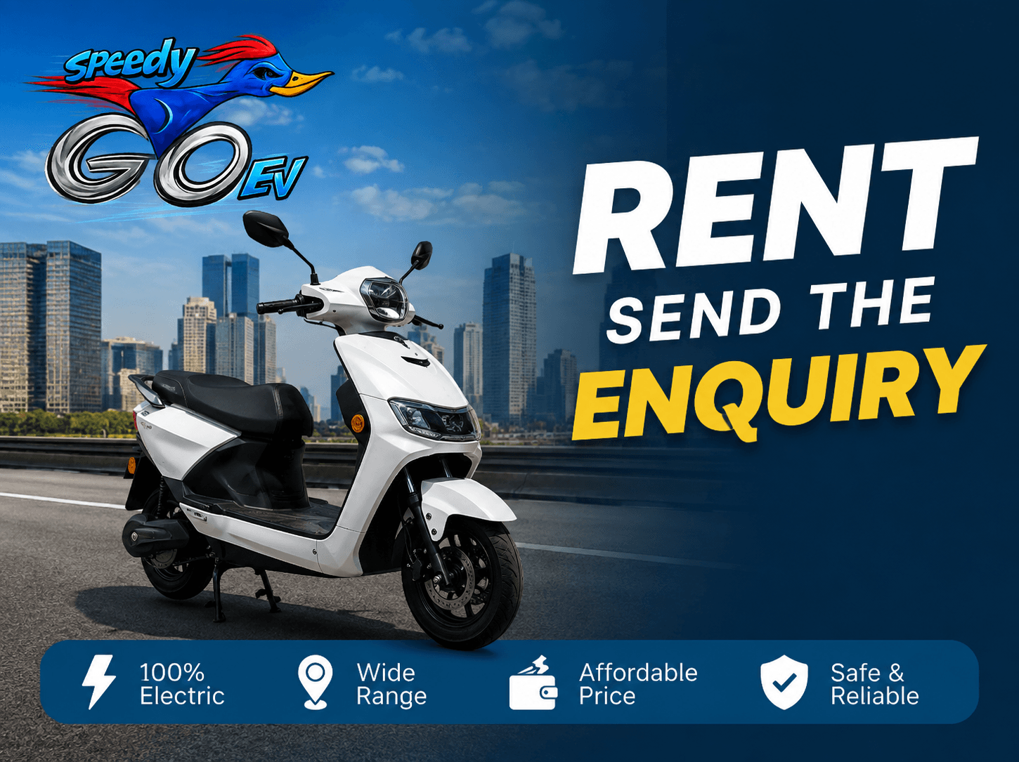 Go Speedy EV electric scooter rental – Rent an electric scooter and send an enquiry
