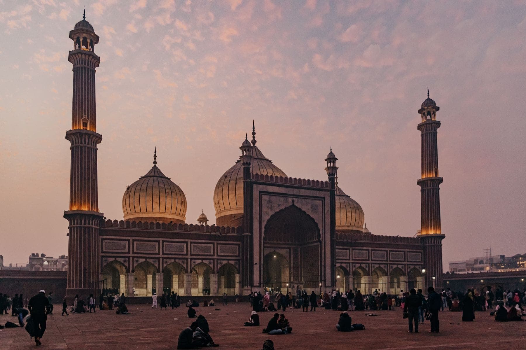 Jama Masjid in Delhi at dusk